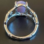 Exquisite purple amethyst S925 silver ring size 10 Photo 3
