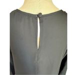 Atmosphere Flowy Black 3/4 Sleeve Blouse with Geometric Necklace Size 4 Small Photo 7