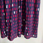 Anthropologie 11.1 Tylho Brynn Dress Navy Red Abstract Tile Print Photo 9