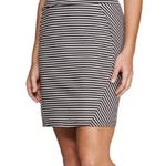 Toad & Co Striped Transita Pencil Skirt Falcon Thin Stripe UPF 50+ Size XL Brown Photo 0
