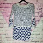 Roberta Roller Rabbit  FOR PIPERLIME COTTON METALLIC NECK NAVY GEO PRINT TUNIC S Photo 1