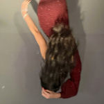 Windsor  dark red sparkly one sleeve mini dress  Photo 3