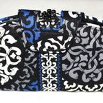 Vera Bradley  Kiss & Snap Canterberry Cobolt Blue Multi Section Clutch Purse Photo 0