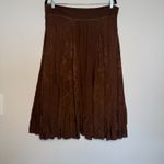 Free People Brown Flowy Bohemian Chic Floral Middi Skirt  Photo 6