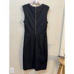 Banana Republic Banana‎ Republic Sloan-Fit Cross-Front Sheath Dress, Black SIZE 14 Midi Photo 4