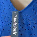 Mod Cloth Light Shining Through Babydoll Dress in Blue Womens Size XS NWT Photo 4