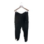 DKNY  High-Rise Wide-Leg Velvet Cargo Pants Size Large Photo 5