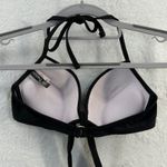 Adore Me Black Halter Bikini Top Tie Front Swimsuit Women's 30A READ Photo 2