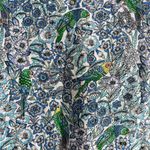 J.Jill Sz Lp or L reg. Pintucked Linen Blend Popover Split V Neck Blouse Blue Photo 2