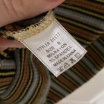 Bear Dance Ribbed Bodycon V-Neck Mini Dress Striped Long Sleeve Small Like New Photo 5