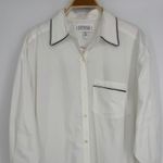 Victoria's Secret Country Cotton Pajama Shirt Size Small White Vintage Deadstock Photo 1