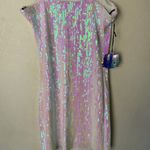 Hello Kitty  x forever 21 holographic Tag with Rainbow Sequins size small Photo 1