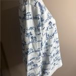 Vintage lands end Blue and White Scenic Print Sweatshirt size large Photo 3