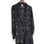 CAbi Dress M Divine Floral True Wrap Smocked Puff Sleeve Ruffle High Low Midi Photo 3