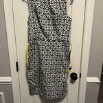 CHAPS  Black and White Colonial Dress with Removable Yellow Belt Women’s Size 10 Photo 1