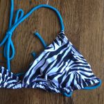 4/$15 Zebra Print Triangle Bikini Top Size M Photo 2