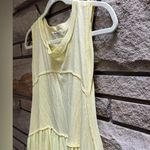 Free People We The Free Tunic Tank Dress Pleated Butter Yellow Cotton Medium Photo 2