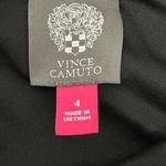 Vince Camuto Black Floral Scuba Fit and Flare Sheath Dress Zipper Back Size 4 Photo 10