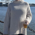 Aerie  Textured Cream Cowl Neck Sweater Photo 0