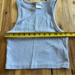 H&M Light Blue Ribbed Cropped Tank Top Size Small Photo 3