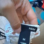 H&M Vintage Y2K White Linen Blend Open Knit V-Neck Sweater Photo 2