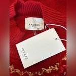 Andree by Unit Red Holiday Sweater with Festive Sequin Accents size L NWT Photo 5