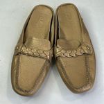 Cole Haan  metallic Leather Loafer Mules Size 7 slide braid detail Photo 0