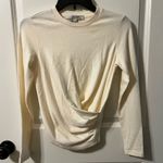 joe's jeans  Cream Faux Wrap Long Sleeve Sweater NWOT XS P2P 17” Very Soft Photo 0