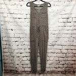 Anthropologie Anthropologe Lilka Darby Jumpsuit Ikat Print Sleeveless Tan Brown Black Size XS Photo 1