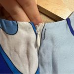Sara Battaglia Abstract Retro 70s Blue White Tank Dress Size XS Photo 7
