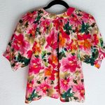J.Crew Smock-neck puff-sleeve top in floral cotton poplin NWT Sz XS Photo 3