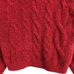 BP New Cable Stitch Turtleneck Sweater Cozy Knit Pullover Red Tango Photo 8