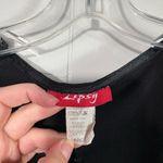 Vintage Y2K Lipsy Black Button Front Mini Cropped Stretch Low Cut Vest Top L Size L Photo 4