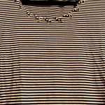 Premise | Navy & White Striped Nautical Inspired Shirt w/ Roping at Collar Large Photo 1