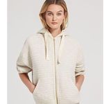 ✨ATM Quilted Zip Up Heather Oatmeal Sz Medium Hoodie✨ Gray Photo 1