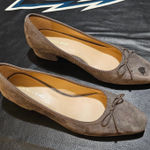 Veronica Beard  Taupe Brown Cecile Suede Ballet Pumps Acai 7.5 Shoes Heels STAIN Photo 0