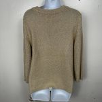 Ruby Rd NWT . Womens Sweater Size Petite PXL Gold Knit Beaded Sequin Pullover Photo 6