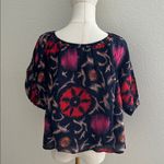 Velvet by Graham & Spencer Edlin Printed Silk Cotton Voile, Twilight,Large, NWT Black Photo 4