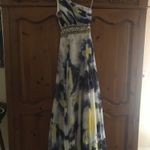 Camille La Vie Purple/yellow Watercolor Formal Dress Photo 2
