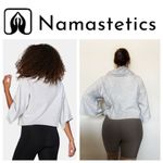 Namastetics Hoodie Athleisure NEW Activewear Pullover Lounge XL Grey Crop Photo 10