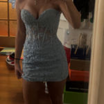 light blue hoco dress Size 0 Photo 0