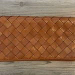 wilson's leather  Woven Leather Pelle Studio Clutch with Lattice Design Photo 4