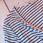 Women’s Striped Wrap Front Casual Elastic Waist Short Romper 3/4 Sleeve White Size M Photo 3