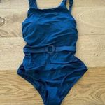 Jantzen  - One Piece Belted Swimsuit in Blue Photo 0