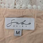 Eyelet Floral Mini Skirt White sz Medium Lined 100% Cotton Vacation Summer Photo 4