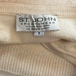 St. John  Cream Knit Sleeveless Sweater Top Size Small Photo 4