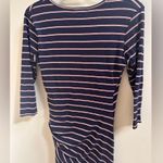 Sundry NEW Anthropologie Fabian Faux Wrap Striped Shirt Dress Women’s 1/S Navy Photo 10