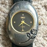 Forelli women’s vintage silver/black quartz watch adjustable size‎ Black Photo 1