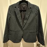 Ann Taylor  Black and White Geometric Blazer size 8 Photo 2