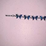 None Blue Paua Shell Butterfly Bracelet Photo 4